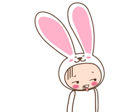 cranky rabbit sticker #5145504