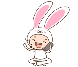 cranky rabbit sticker #5145507