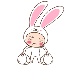 cranky rabbit sticker #5145517