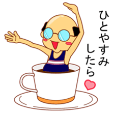 My husband goes bald. sticker #5146420