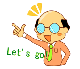 My husband goes bald. sticker #5146424