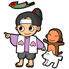 Cute, Japanese folktale sticker