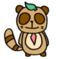 NO PANDA! RACCOON DOG! sticker #5146684