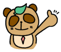 NO PANDA! RACCOON DOG! sticker #5146686