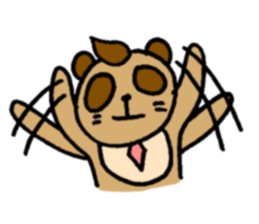 NO PANDA! RACCOON DOG! sticker #5146689