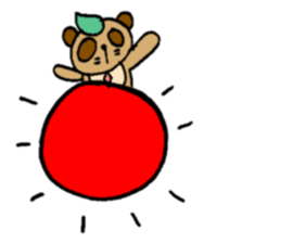 NO PANDA! RACCOON DOG! sticker #5146690