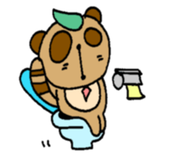 NO PANDA! RACCOON DOG! sticker #5146694