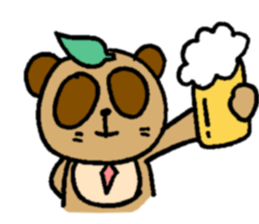 NO PANDA! RACCOON DOG! sticker #5146695