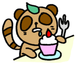 NO PANDA! RACCOON DOG! sticker #5146697