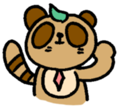 NO PANDA! RACCOON DOG! sticker #5146708