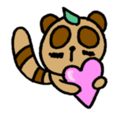 NO PANDA! RACCOON DOG! sticker #5146714