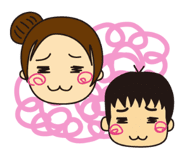 Little Boy and Mom sticker #5147781