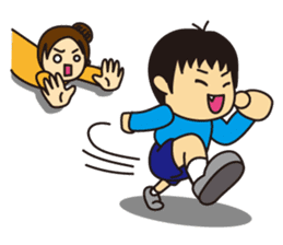 Little Boy and Mom sticker #5147784