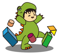 Little Boy and Mom sticker #5147785