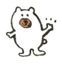 Pleasant white bear sticker #5147844