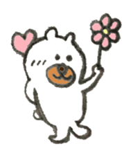 Pleasant white bear sticker #5147847