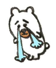 Pleasant white bear sticker #5147850