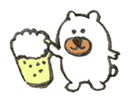 Pleasant white bear sticker #5147852