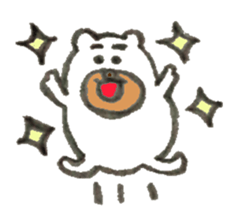 Pleasant white bear sticker #5147856