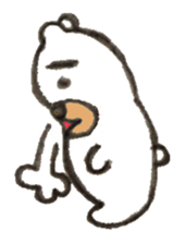 Pleasant white bear sticker #5147858