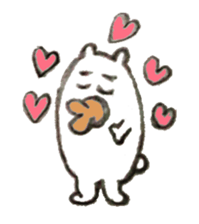 Pleasant white bear sticker #5147862