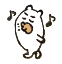 Pleasant white bear sticker #5147863