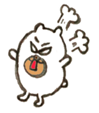 Pleasant white bear sticker #5147866