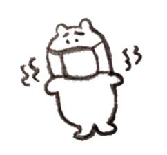 Pleasant white bear sticker #5147872