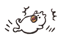 Pleasant white bear sticker #5147878