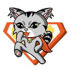 Gray cat meow KUSO show (daily papers)