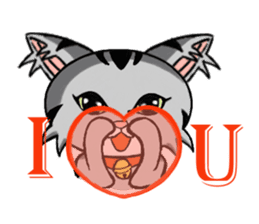 Gray cat meow KUSO show (daily papers) sticker #5148206