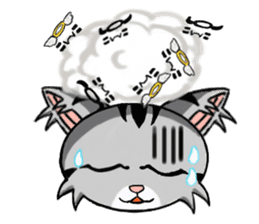 Gray cat meow KUSO show (daily papers) sticker #5148209