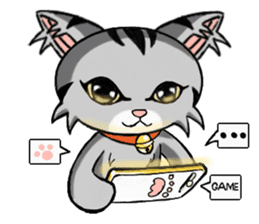 Gray cat meow KUSO show (daily papers) sticker #5148211