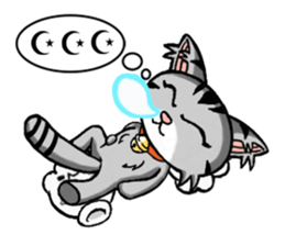 Gray cat meow KUSO show (daily papers) sticker #5148233