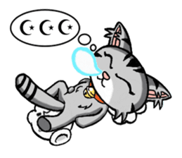 Gray cat meow KUSO show (daily papers) sticker #5148233