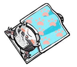 Gray cat meow KUSO show (daily papers) sticker #5148241