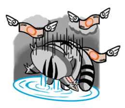 Gray cat meow KUSO show (daily papers) sticker #5148242