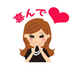 attractive girl & japanese gal sticker #5148887