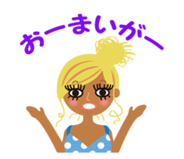 attractive girl & japanese gal sticker #5148916