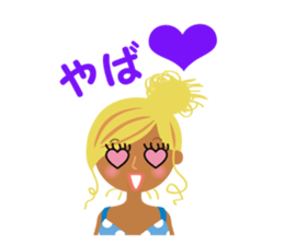 attractive girl & japanese gal sticker #5148922