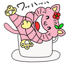 Cat of peach sticker #5149204