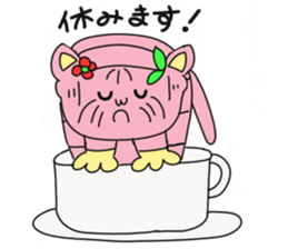 Cat of peach sticker #5149209