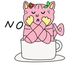 Cat of peach sticker #5149222