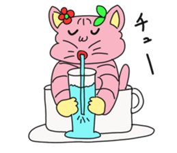 Cat of peach sticker #5149238