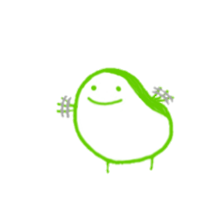 A rabbit and a person and a broad bean