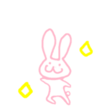 A rabbit and a person and a broad bean sticker #5149765