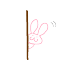 A rabbit and a person and a broad bean sticker #5149767