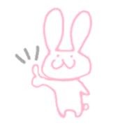 A rabbit and a person and a broad bean sticker #5149772