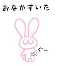 A rabbit and a person and a broad bean sticker #5149773