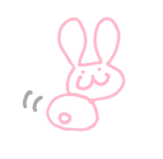 A rabbit and a person and a broad bean sticker #5149775